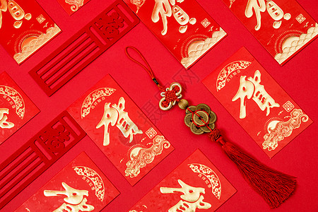 春节中国结新年静物装饰背景