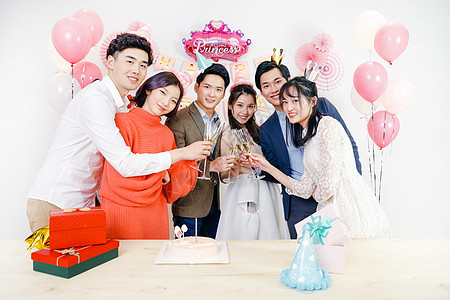 生日许愿青年生日聚会party背景