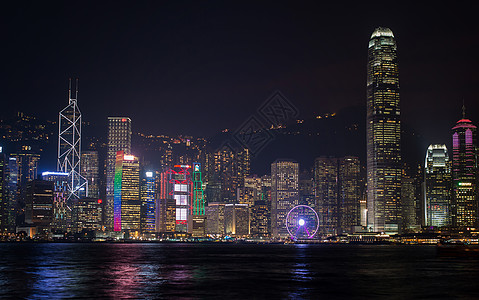 香港维多利亚港夜景图片