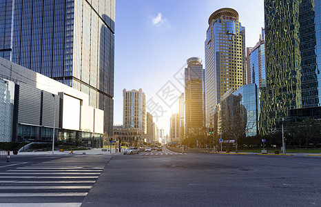 城市路面鱼眼上海高清图片