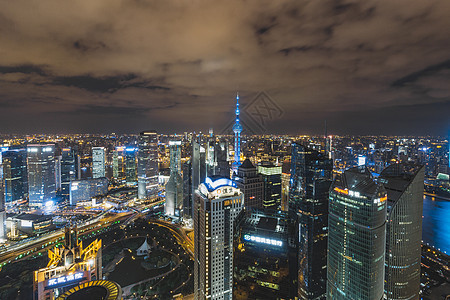 上海夜景城市建筑风格图片