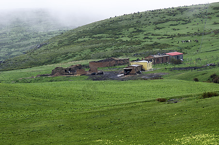 草原山脉新疆塔城牧场草场风光背景