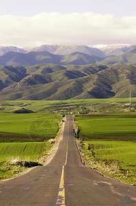 俯视道路新疆塔城美景农牧业乡村公路背景