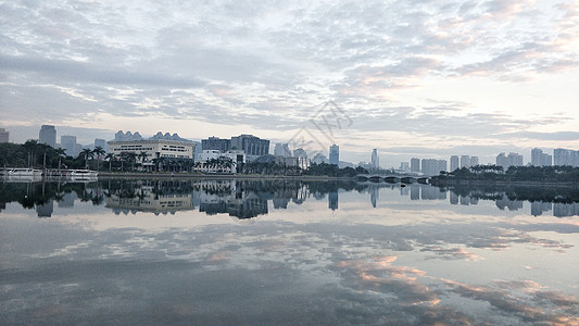 清晨的筼筜湖图片