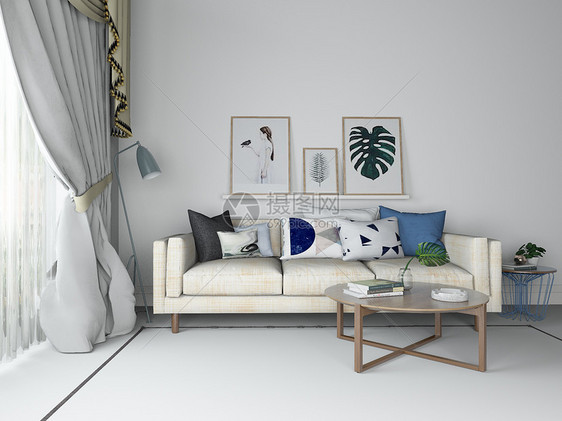 现代简约沙发效果图图片