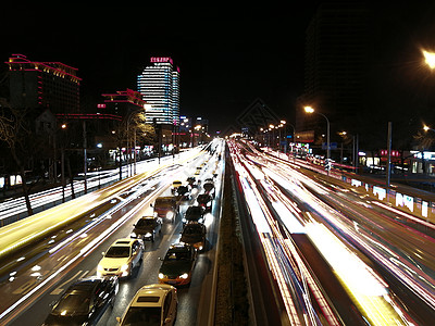 北京冬天马路夜景图片