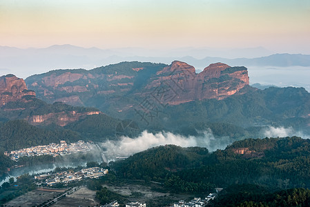 田园酒店丹霞山睡美人背景