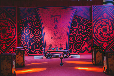 中式婚礼场景布置背景图片