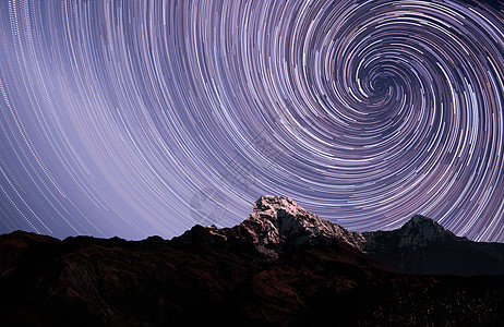 山峰星轨背景图片