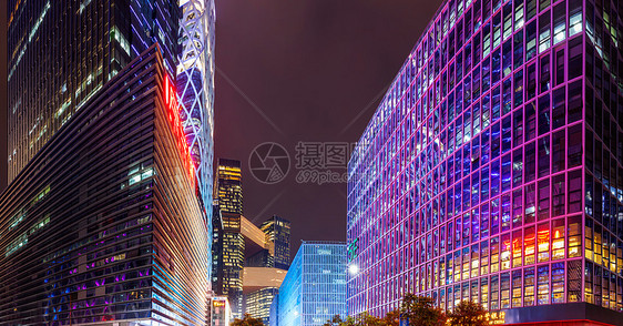 建筑夜景特写图片