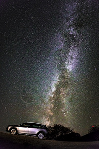 汽车星空银河与车背景