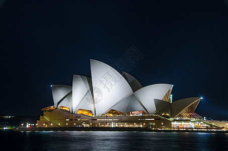 澳大利亚悉尼歌剧院夜景背景