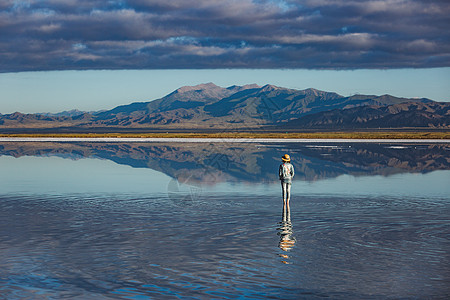 茶卡盐湖背景图片
