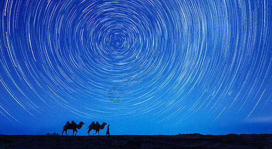 沙漠夜空星空高清图片