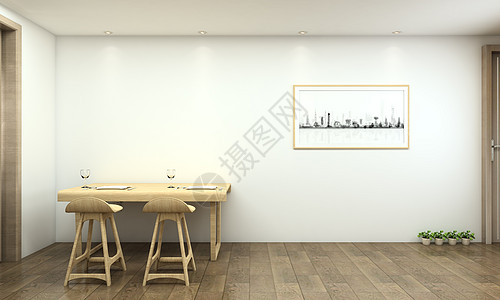 北欧风画册现代简洁风餐厅家居陈列室内设计效果图背景