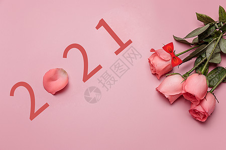 新年鲜花2021情人节设计图片