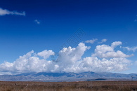 蓝天白云自然背景素材图片