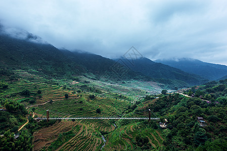 中式云江西婺源篁岭背景