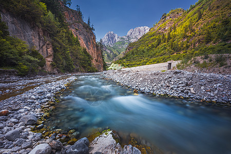 山谷溪流背景图片