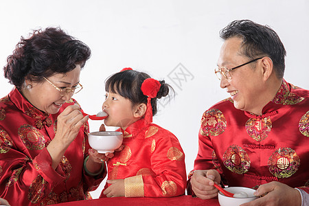 新年里吃元宵背景图片