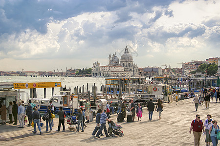 意大利威尼斯港口风光背景图片
