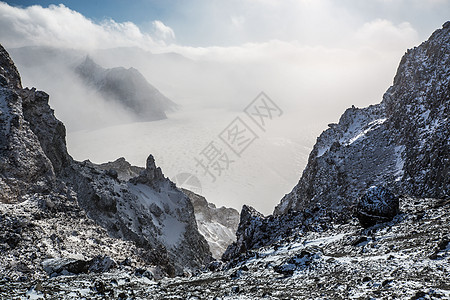 长白山滑雪长白山冬天背景