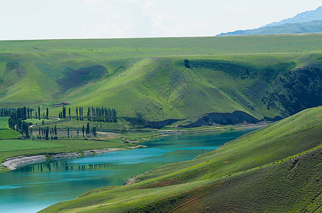 新疆山河风光背景图片