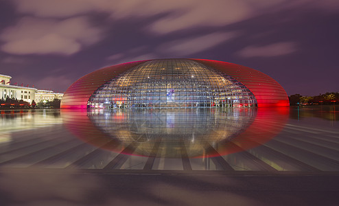 白宫夜景北京国家大剧院背景