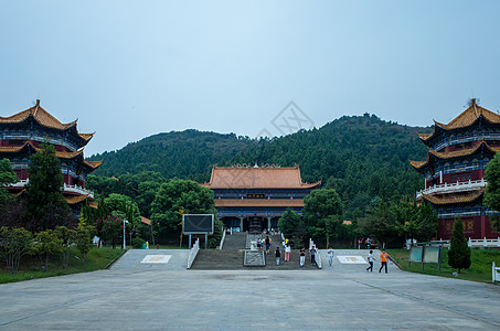 张泉灵武汉龙泉山灵泉寺建筑背景