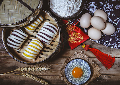 制作包子面食背景