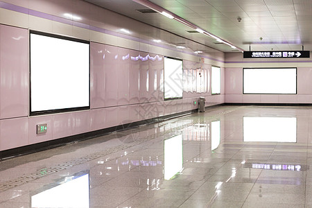 地铁商场空白灯箱广告位背景图片