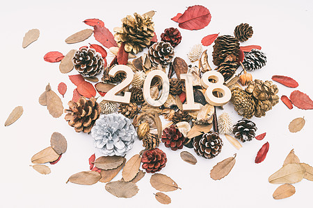 2018新年数字素材秋天的2018背景