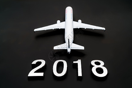 飞机和2018背景图片