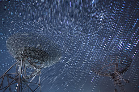 射电望远镜星轨背景图片