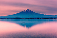 日本富士山夕阳图片