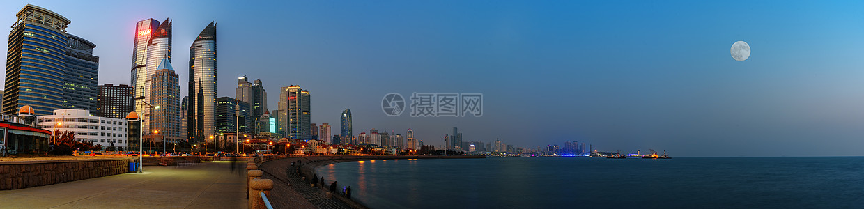 青岛海滨城市风光全景图片