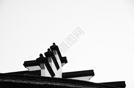 乌镇的黑白建筑图片