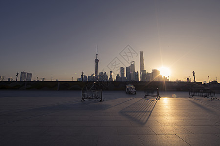 上海明珠上海地标外滩东方明珠陆家嘴背景