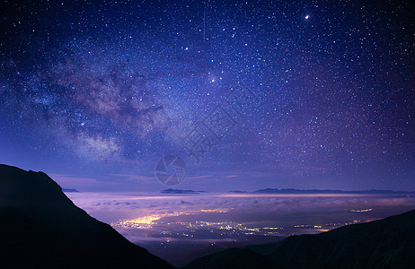 银河星系星空背景设计图片