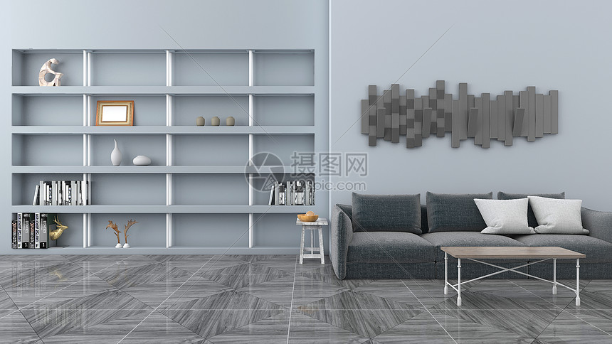 简欧深灰系室内家居背景高清图片下载 正版图片 摄图网