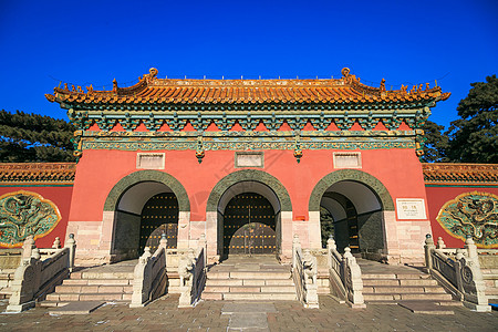 沈阳北陵雪景背景图片