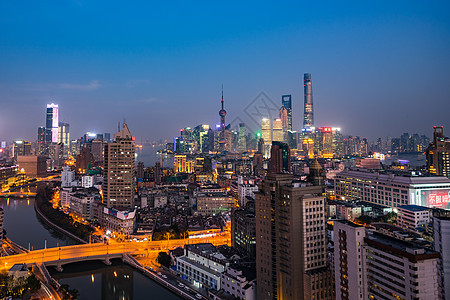 上海苏州河夜景图片