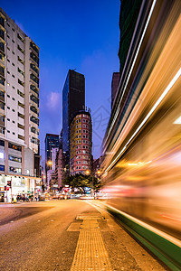 港式炒饭香港城市夜景背景