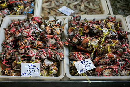 泰国海鲜螃蟹背景图片