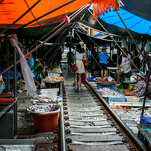 泰国美功铁道市场Maeklong Railway 图片