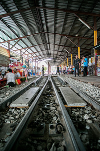 泰国美功铁道市场Maeklong Railway背景