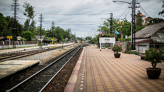 泰国华欣火车站背景图片