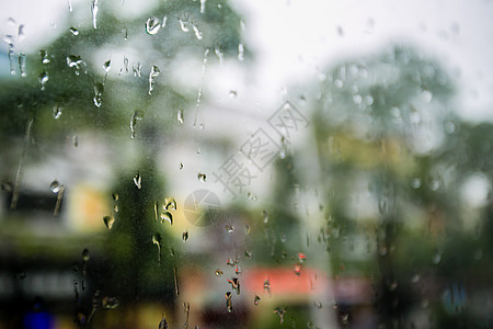窗户雨雨水背景