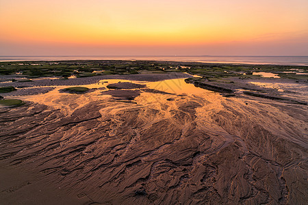 涠洲岛海滩夕阳风景高清图片素材