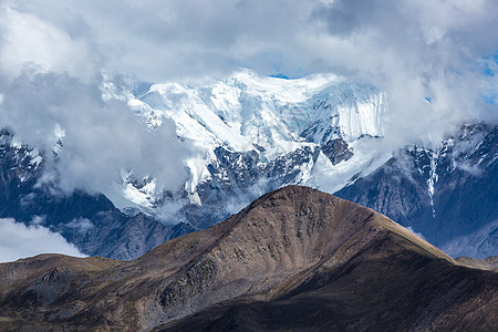 高山白云背景图片